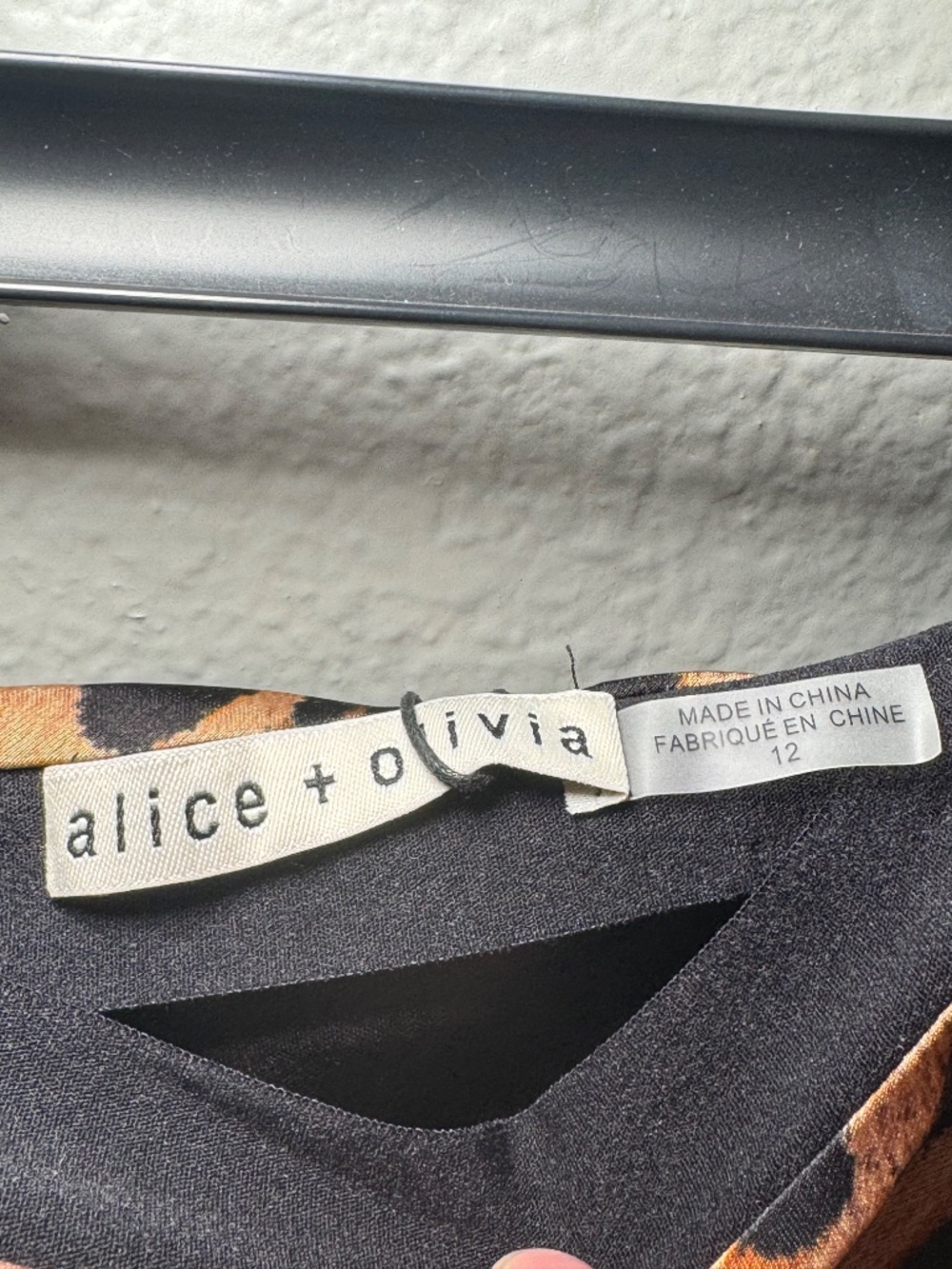 Alice + Olivia Maeve Asymmetrical Slip Skirt in Spotted Leopard - Picture 10 of 11